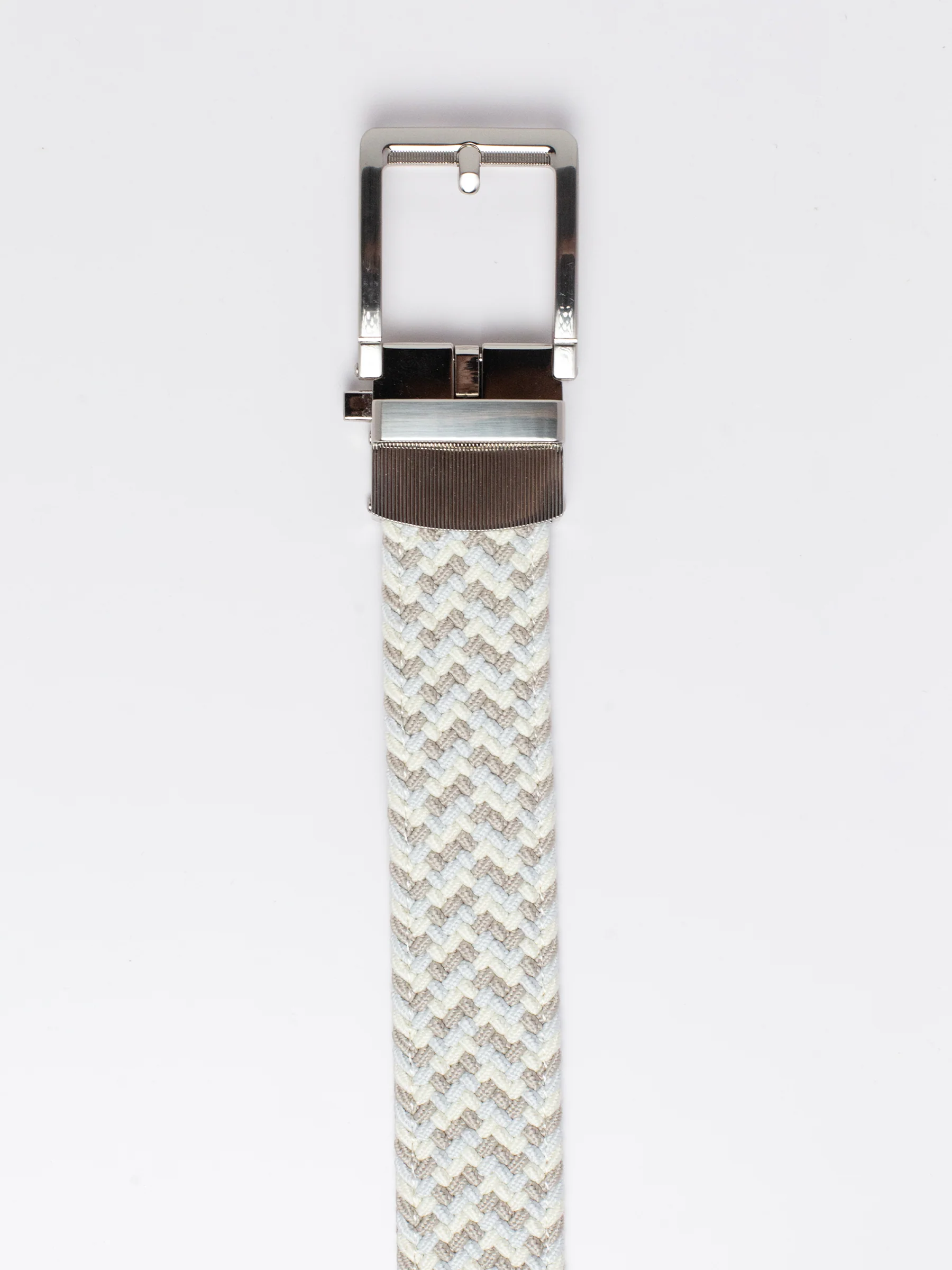 Braided Tri-Color Tan Golf Ratchet Belt 1.38" [35mm] - Image 2