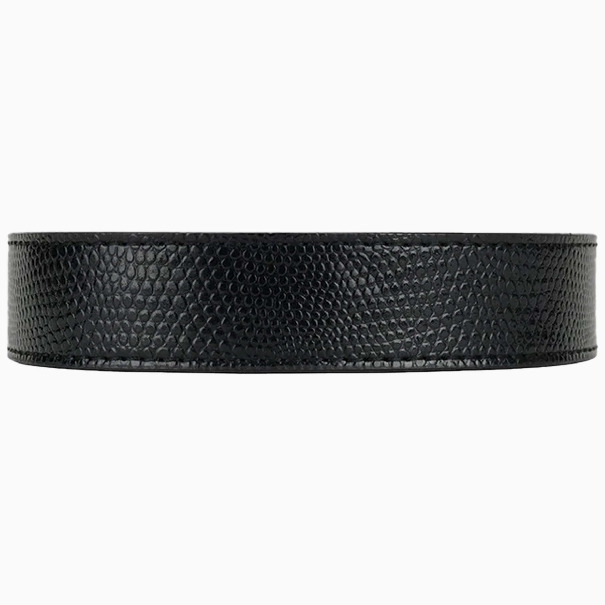 Lagarto Embossed Black Strap 1 3/8" [35mm]