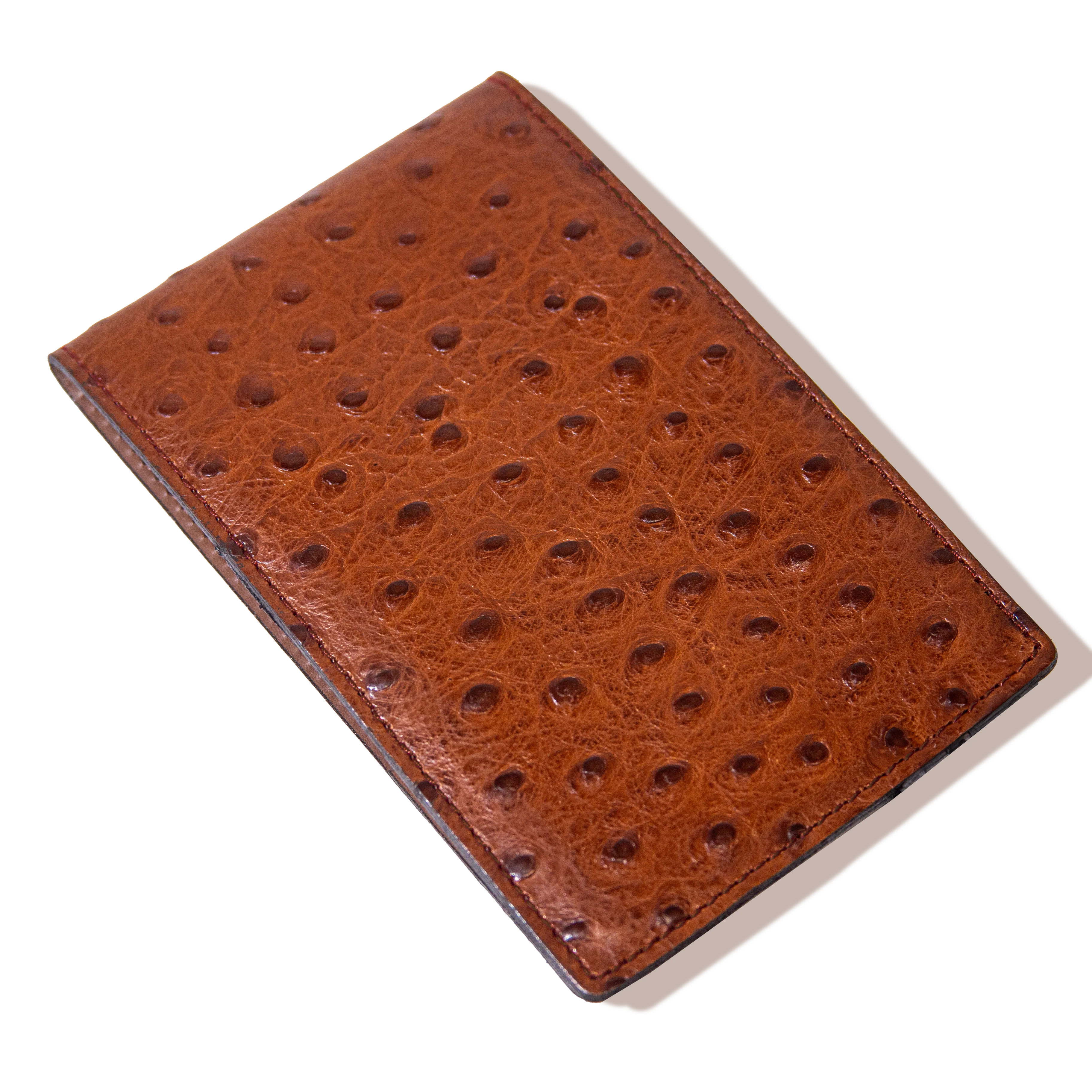 Scorecard Holder Ostrich - Brown w/ Brown Thread